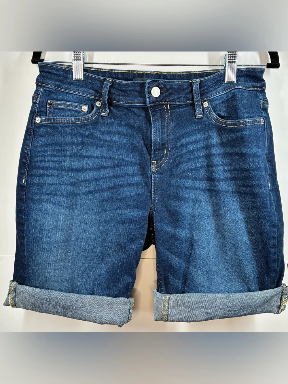 Calvin Klein Jeans Women's Size 8 Blue Denim Bermuda Shorts Stretch